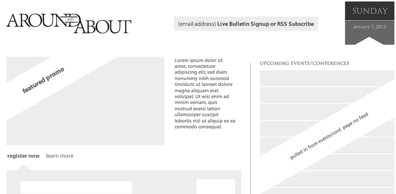 “Live” Bulletin Wireframe